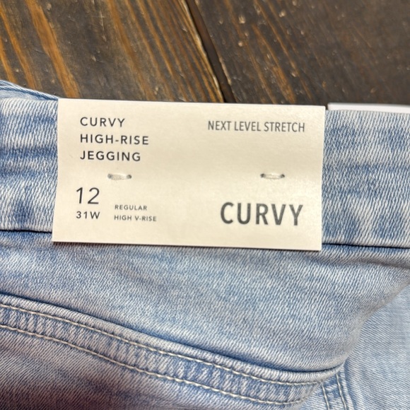 AMERICAN EAGLE NEXT LEVEL STRETCH CURVY HOGH ROSE RIPPED JEGGINGS - 12 31W - Picture 6 of 6